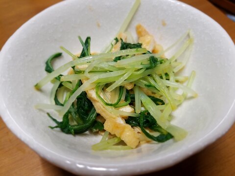 【お弁当に】水菜と油揚げの煮物